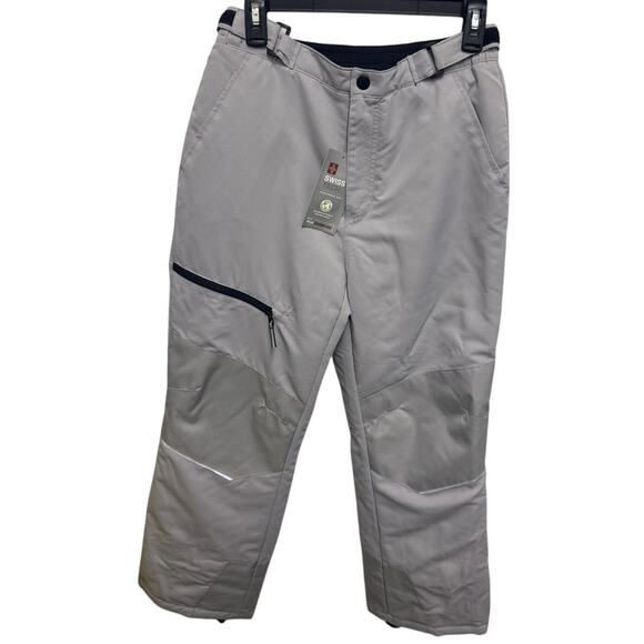NEW Swiss Tech S 6/7 snow pants winter ski insulated Gray Boy Girl pocket kids - Picture 1 of 4